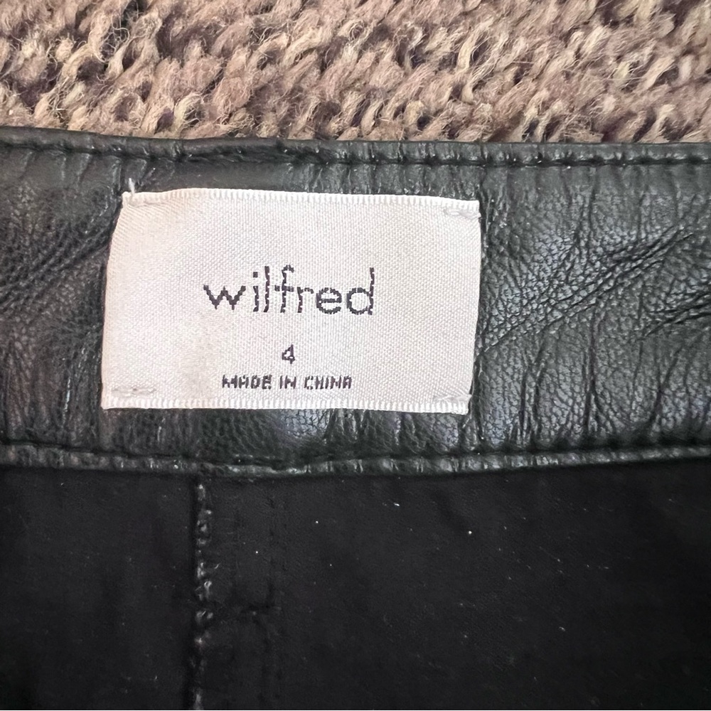 Aritzia Black Leather-Style Pants - Picture 4 of 5